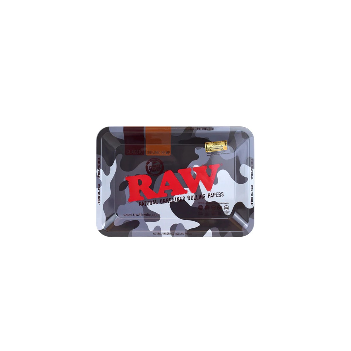 Raw Bandeja De Armado Rolling Tray Camo Mini